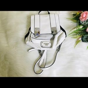 Guess Mini Backpack Black White Bags